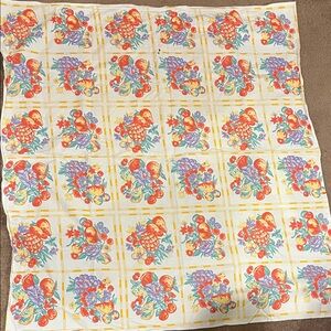 Vintage Colorful Fruit Pattern Tablecloth